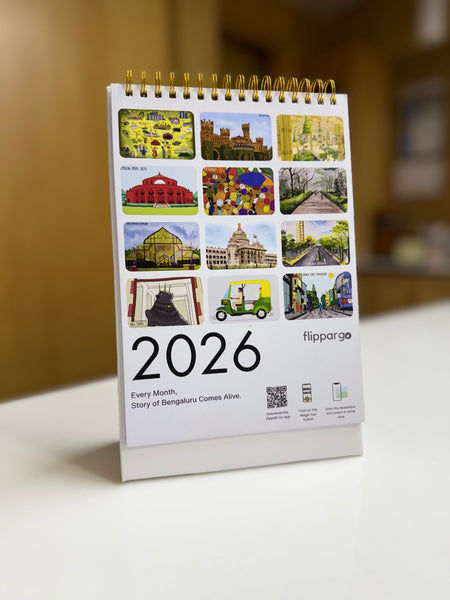 AR-Enabled 2026 Desk Calendar - Bangalore Edition