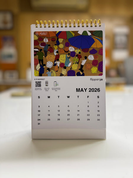 AR-Enabled 2026 Desk Calendar - Bangalore Edition