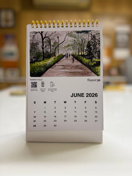 AR-Enabled 2026 Desk Calendar - Bangalore Edition