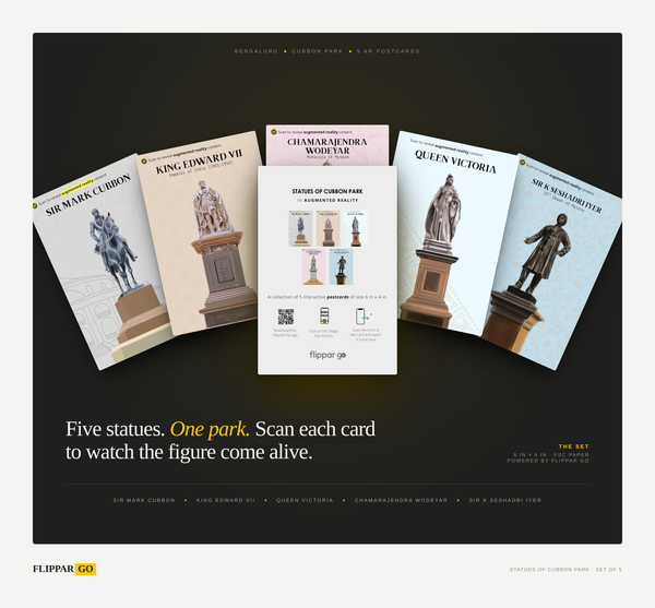 Cubbon Park - Statues of Legacy | AR Postcard Set (Set of 5)