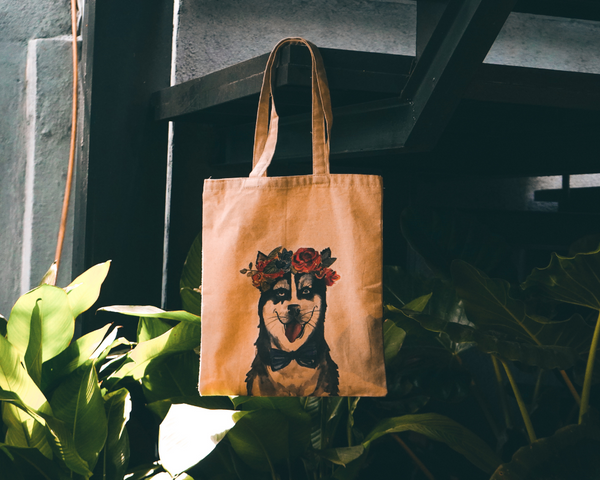 FlippAR Augmented Reality Tote Bag - Husky