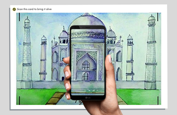FlippAR- 'Seven Wonders of the World' themed postcards with augmented reality feature.(Pack of 7)