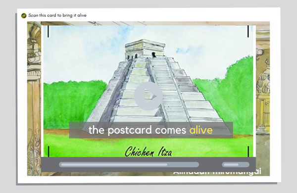 FlippAR- 'Seven Wonders of the World' themed postcards with augmented reality feature.(Pack of 7)