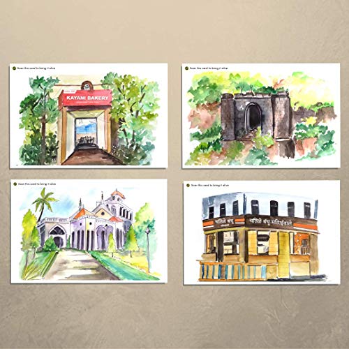 FlippAR Pune Postcards in augmented reality (Set of 8)