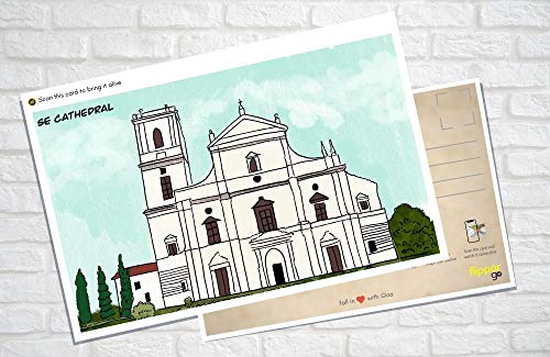FlippAR Goa Postcards covering iconic places in augmented reality (Pack of 8 postcards)