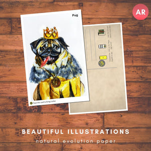 FlippAR- Dogs Postcards That Come Alive in Augmented Reality (Pack of 8)