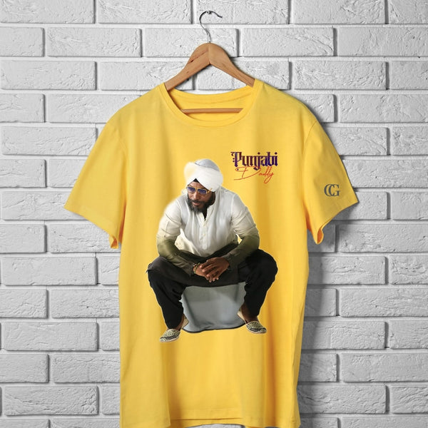 Punjabi Daddy T-Shirts by Chris Gayle (Set 2) (Yellow)